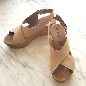 Clarks suede wedges
